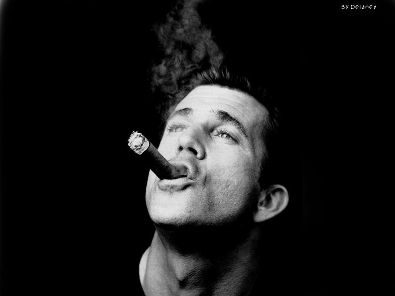 man smoking a cigar