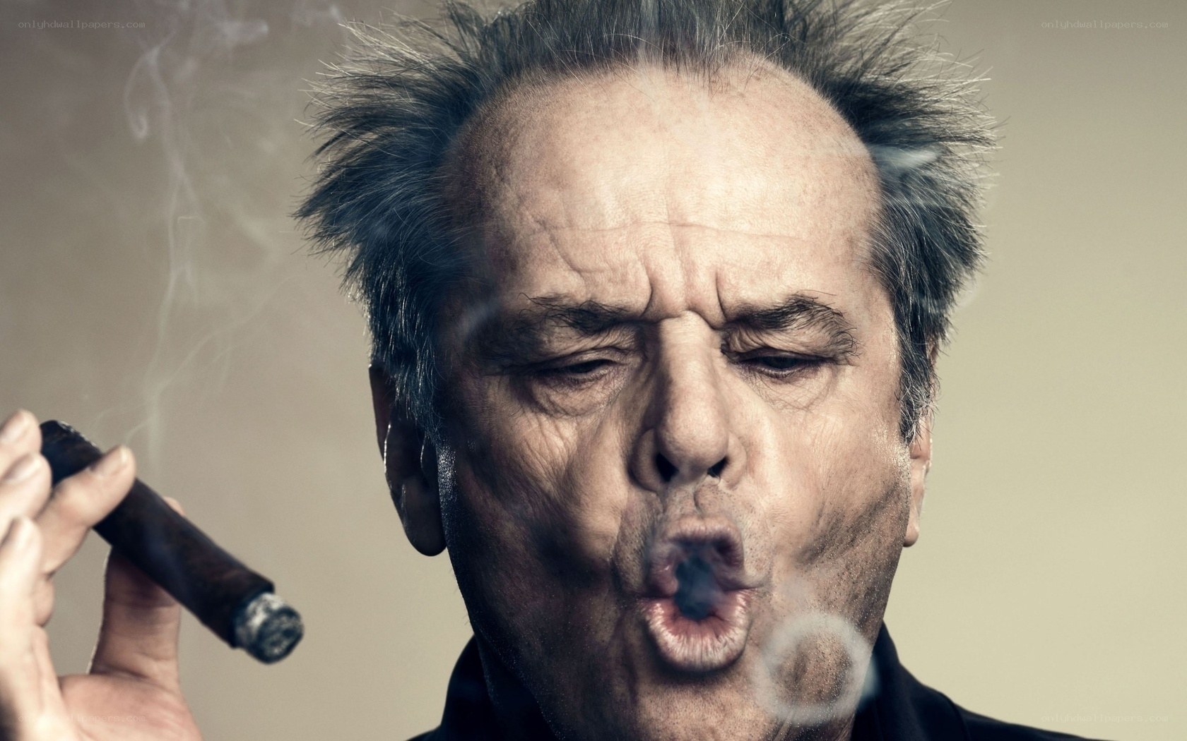 man smoking a cigar
