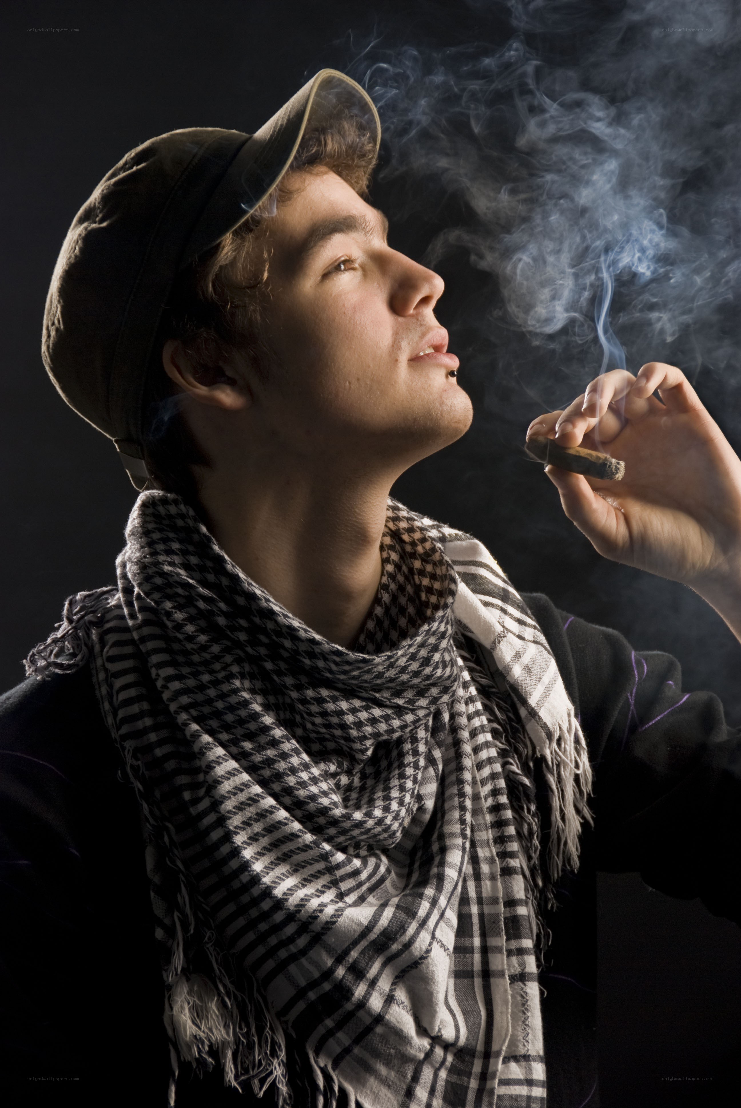 man smoking a cigar