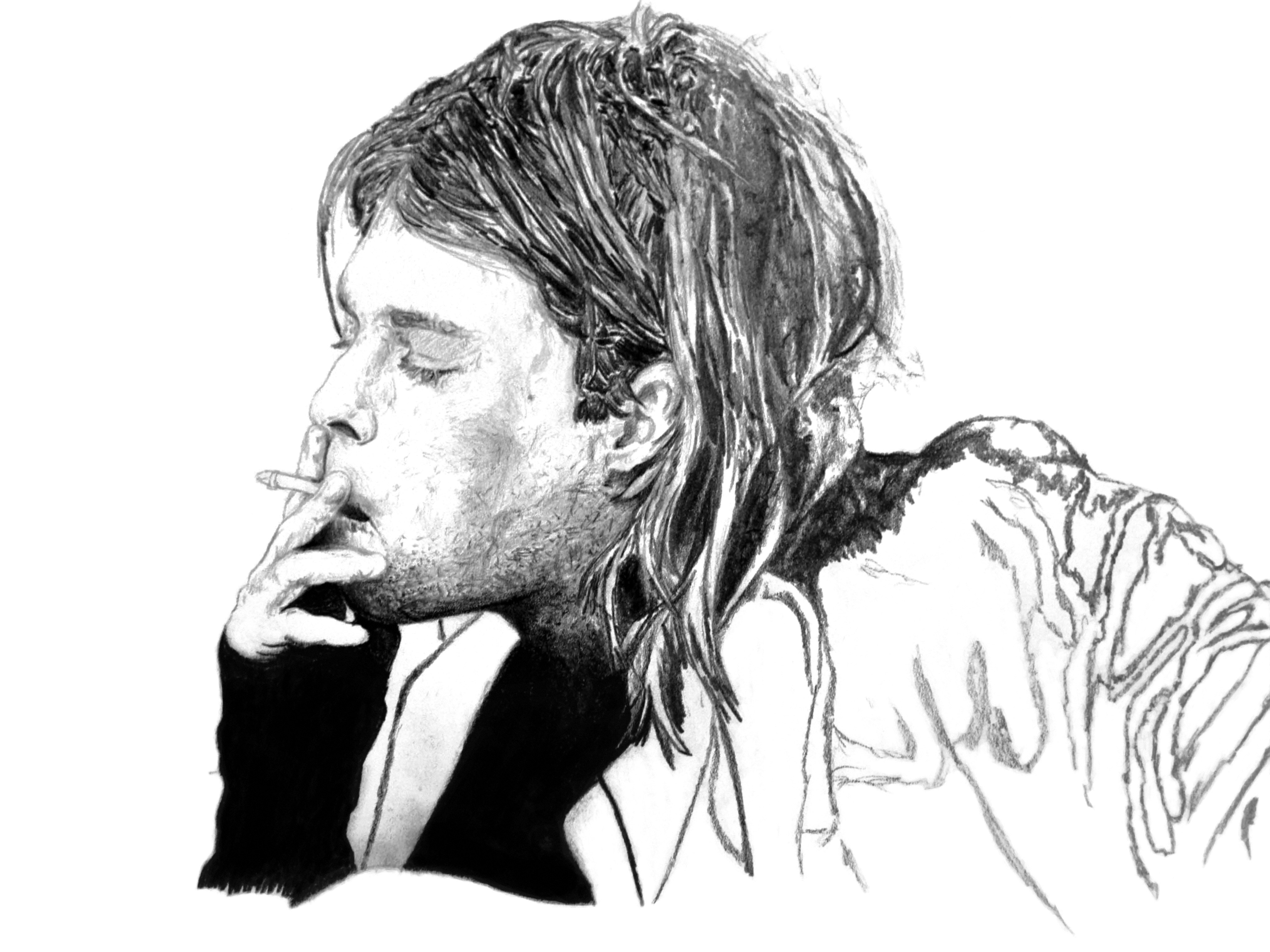 man smoking a cigarette