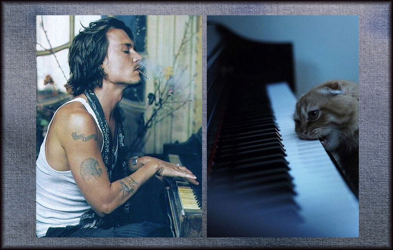 Man Smoking at Piano