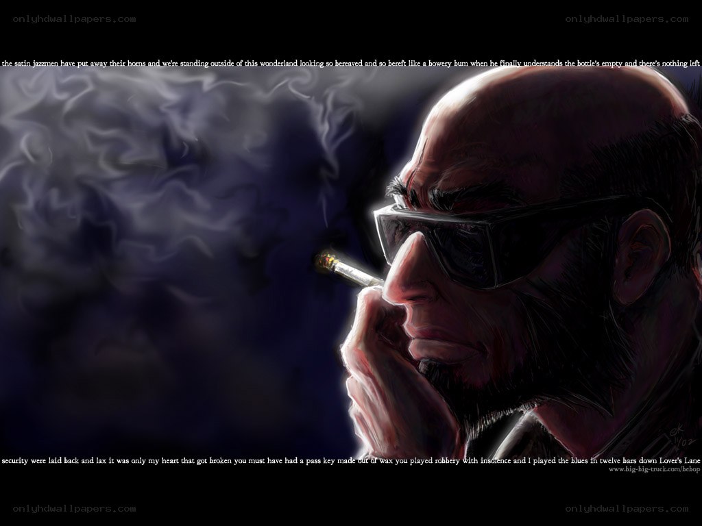 man smoking cigarette