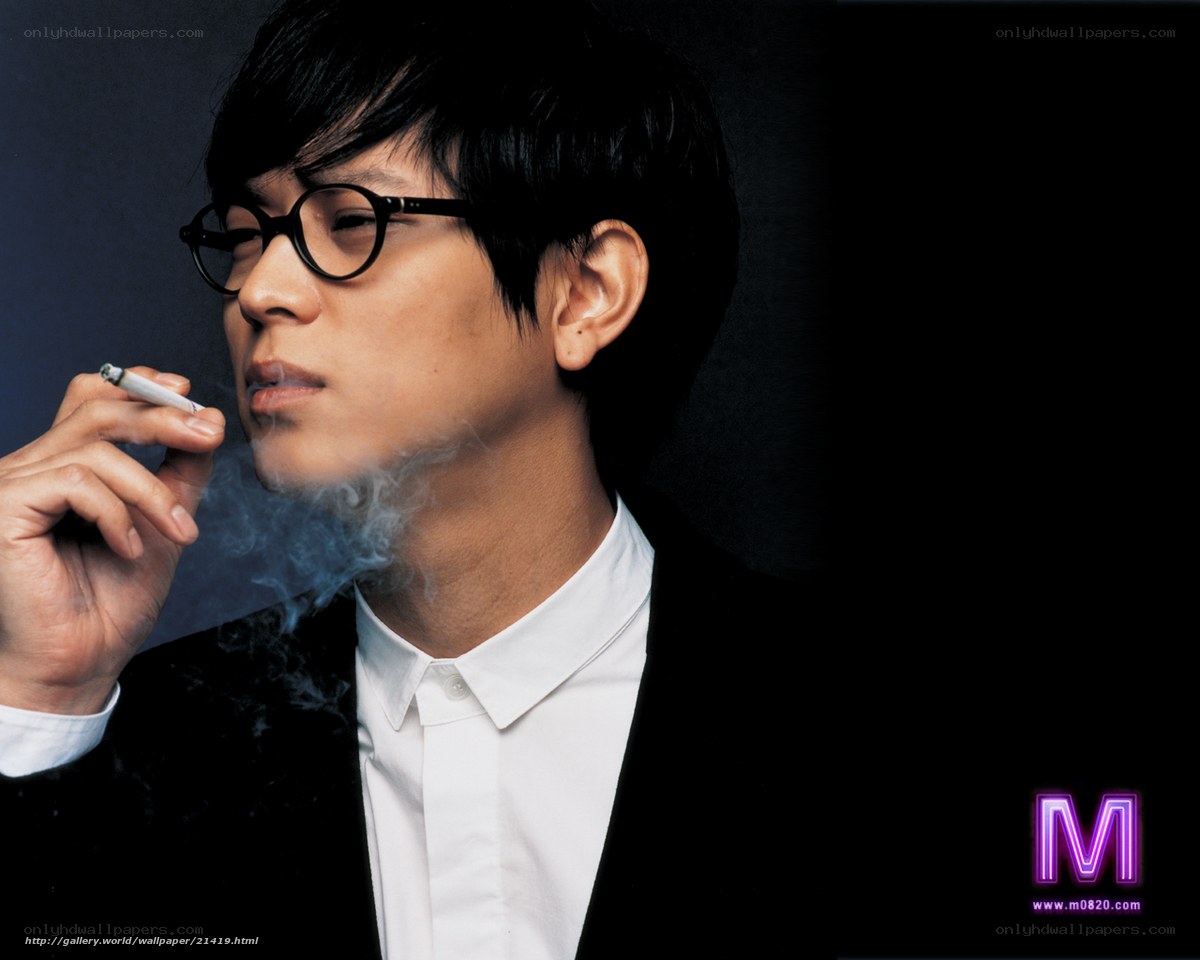 man smoking cigarette