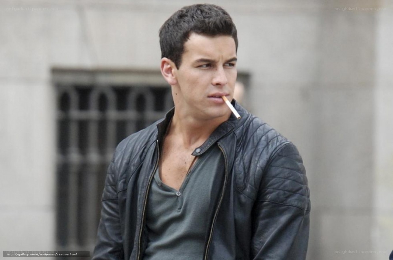 man smoking cigarette