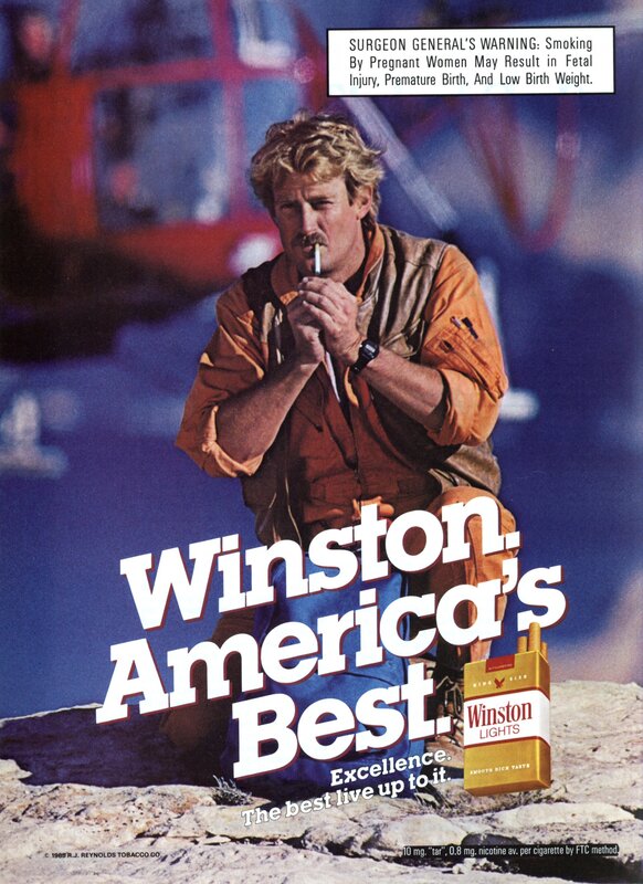 Man Smoking Cigarette — Blue, Dramatic