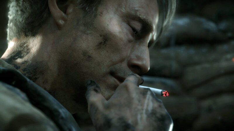 Man Smoking Cigarette — Gray, Grim