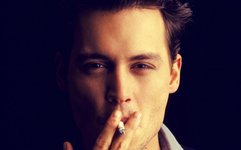 Man Smoking Cigarette — Hand