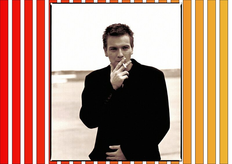 Man Smoking Cigarette — Red