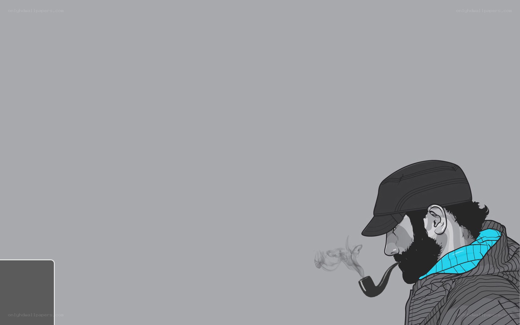 man smoking pipe illustration