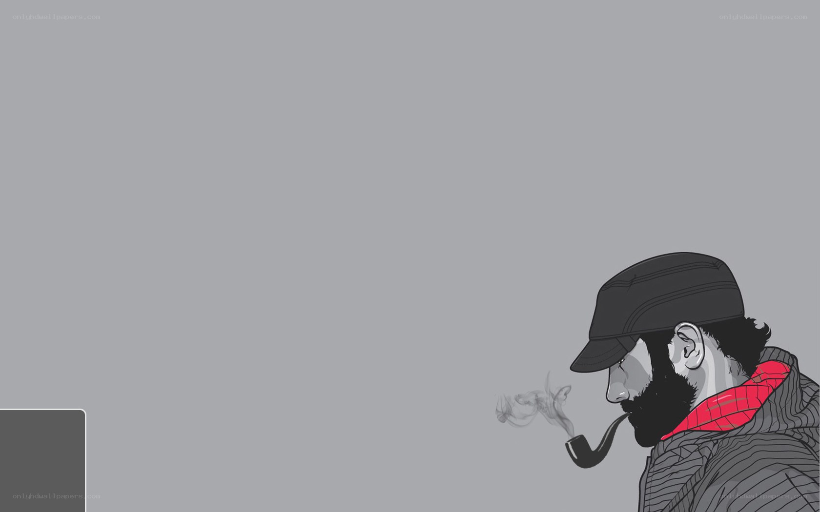 man smoking pipe illustration