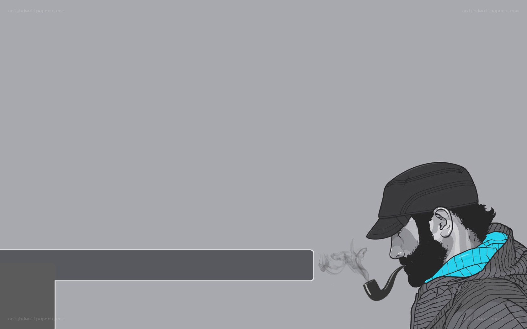 man smoking pipe illustration