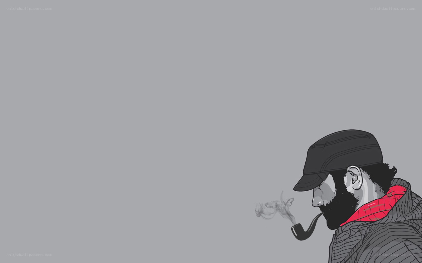 man smoking pipe illustration