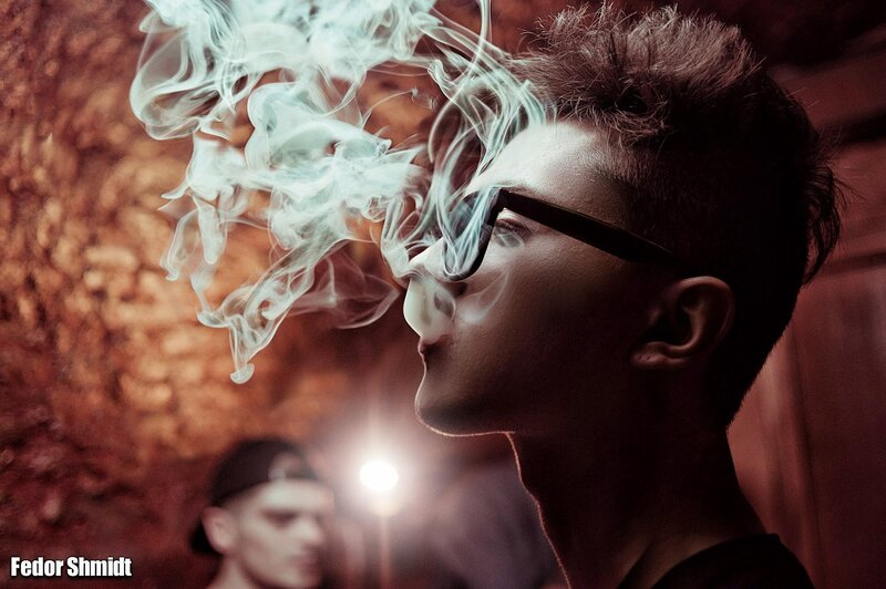 Man Smoking Vape