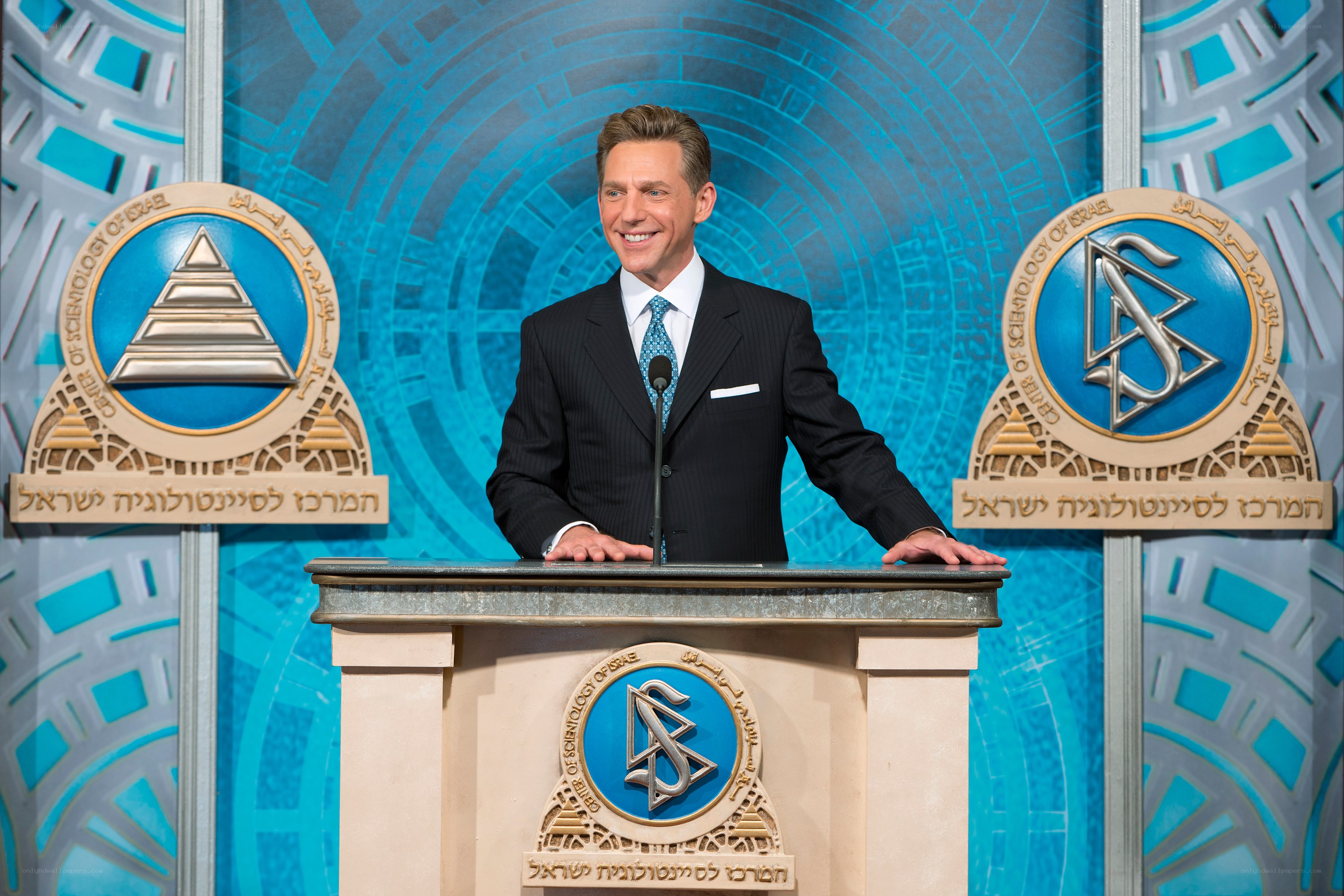 Man speaking at podium