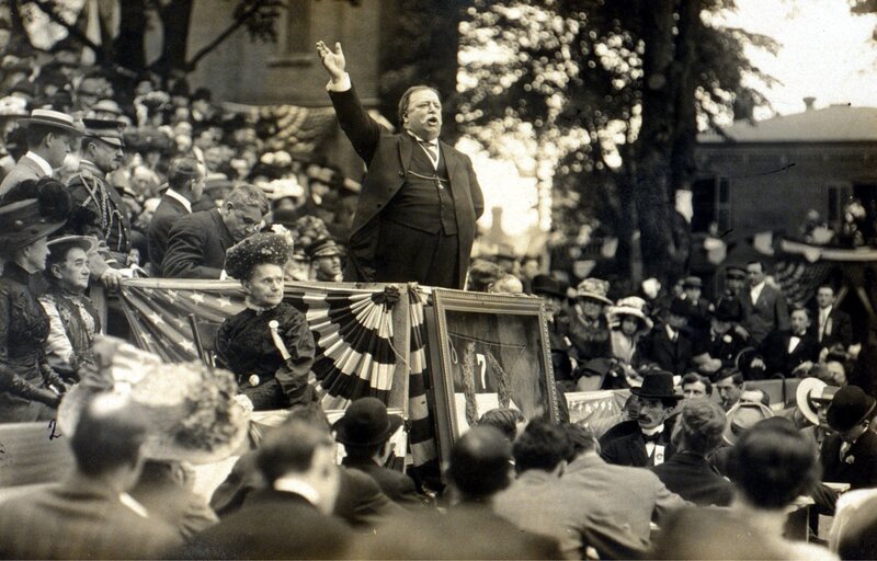 Man Speaking at Rally