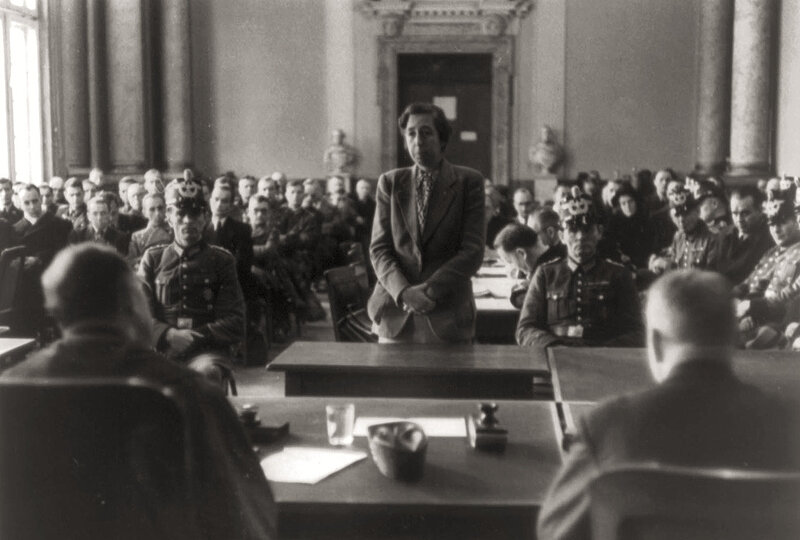 Man Speaking in Courtroom