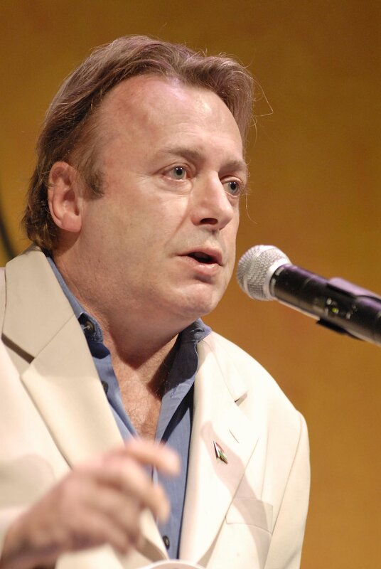 man speaking into microphone