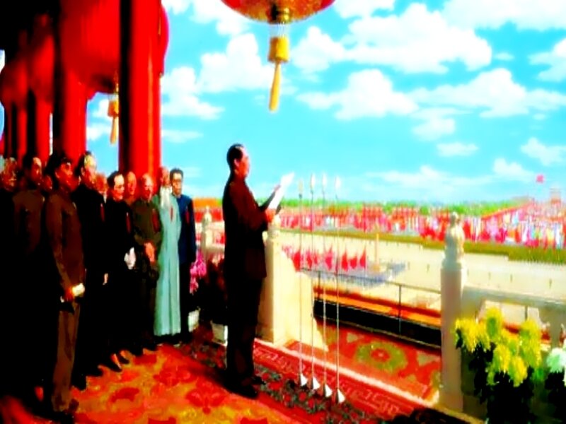 Man Speaking on Balcony