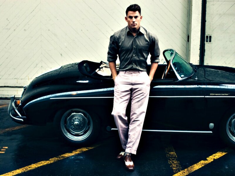 Man Standing by Car — Black, Confident