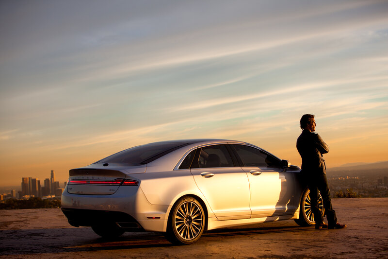 Man Standing by Car — Silver