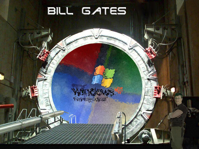 Man Standing by Stargate
