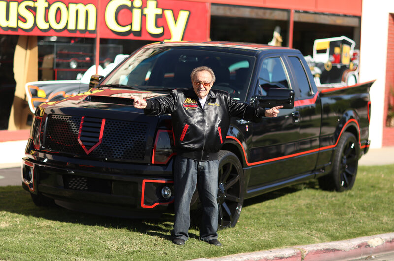 Man Standing by Truck — Black