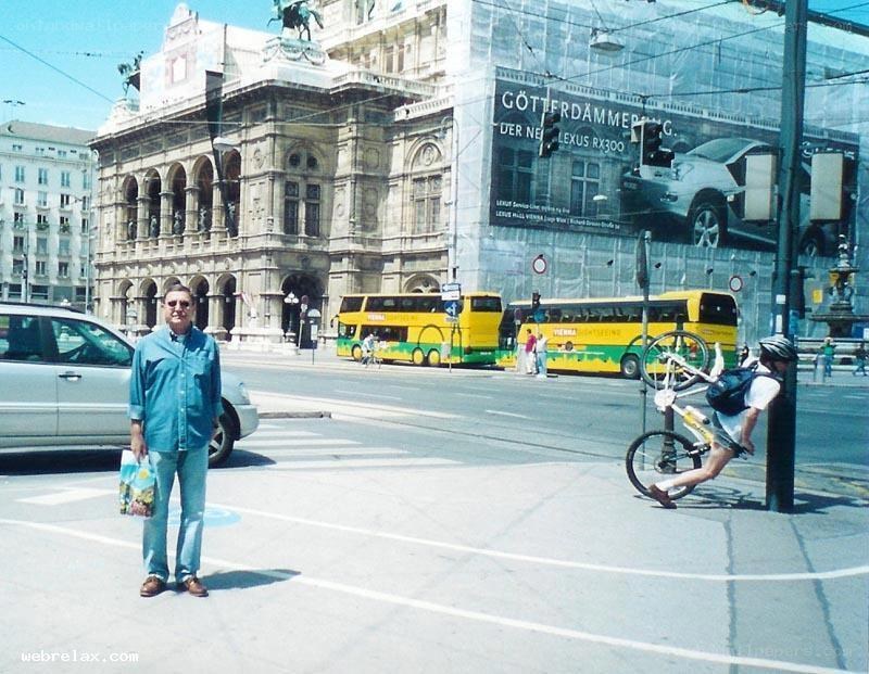 Man standing in city street