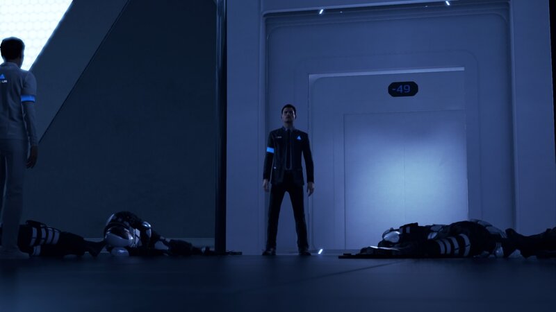 Man Standing in Corridor