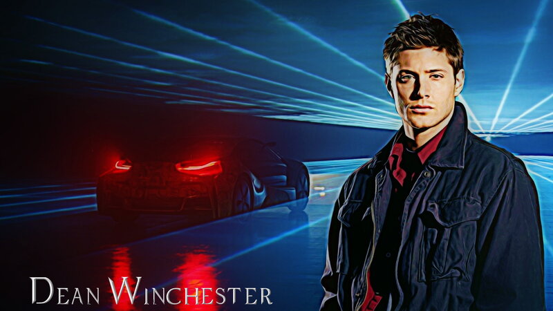 Man Standing in Front of Car — Blue