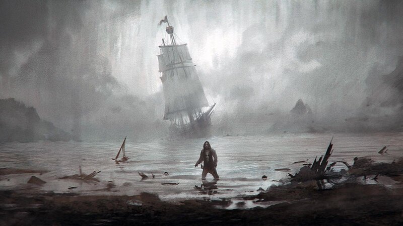 Man Standing in Shallow Water