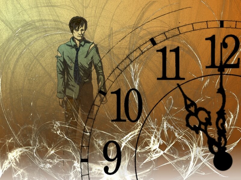 Man Standing Near Clock