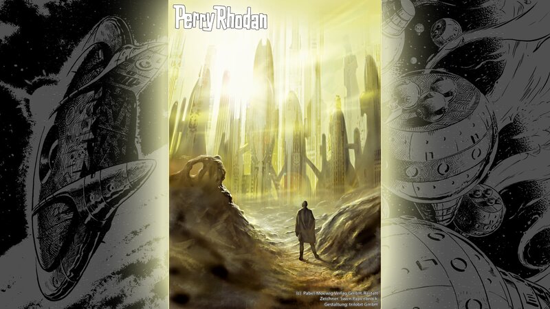 Man Standing on Alien Planet
