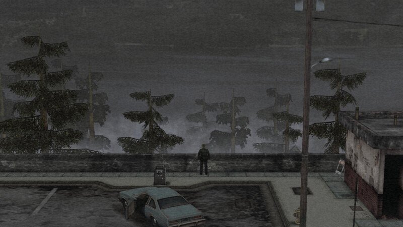 Man Standing on Rooftop — Gray