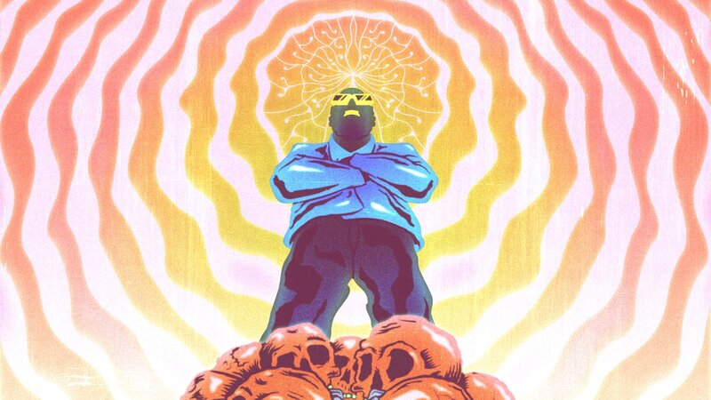 Man Standing on Skulls — Orange, Hypnotic