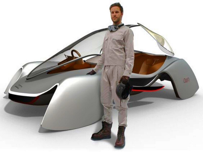 Man Standing with Concept Car