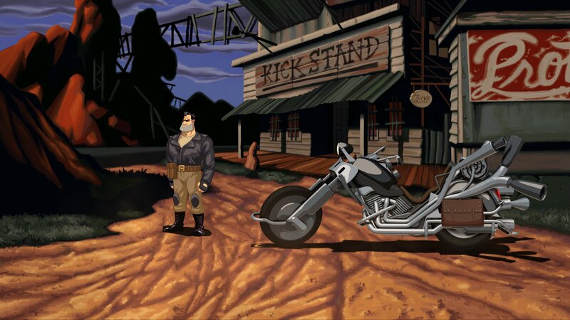 Man Standing with Motorcycle