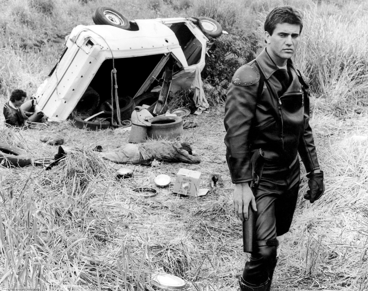 Man stands after car crash