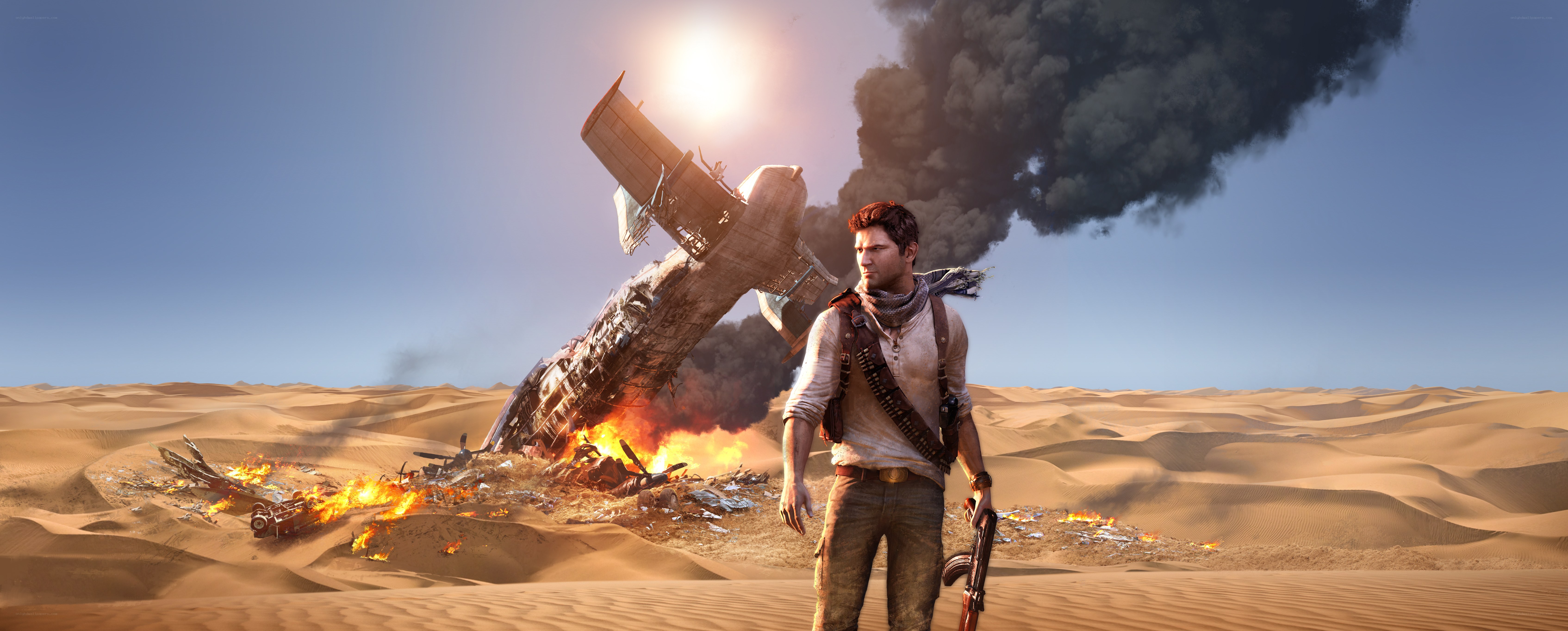 man stands near crashed plane
