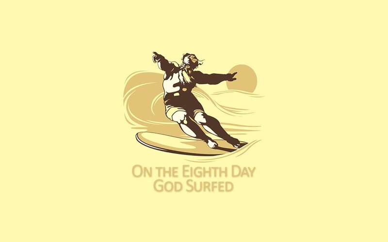 Man Surfing on a Wave — Yellow
