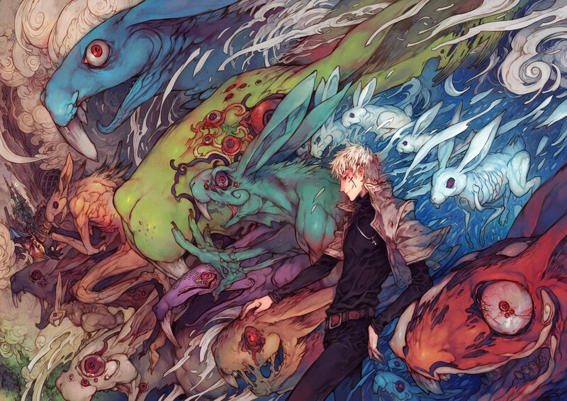 Man Surrounded by Monsters