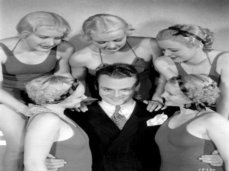 Man Surrounded by Women — Black, Playful