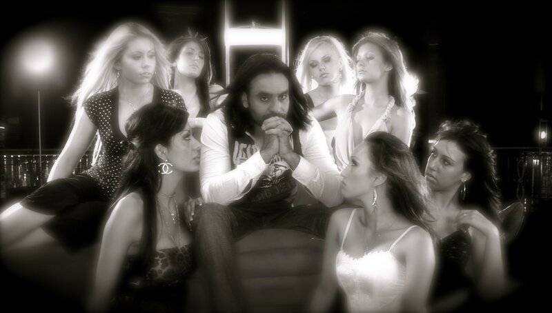 Man Surrounded by Women — Black