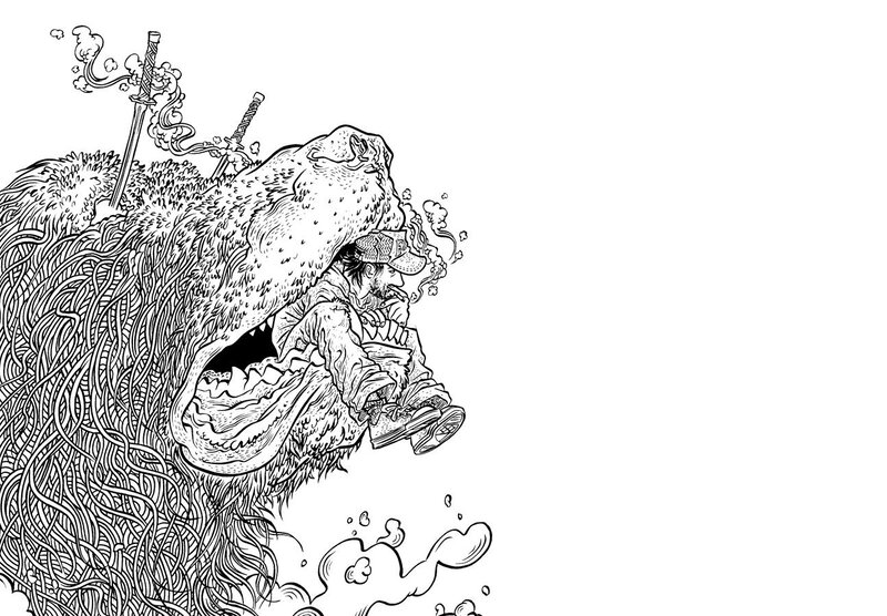 man swallowed by monster