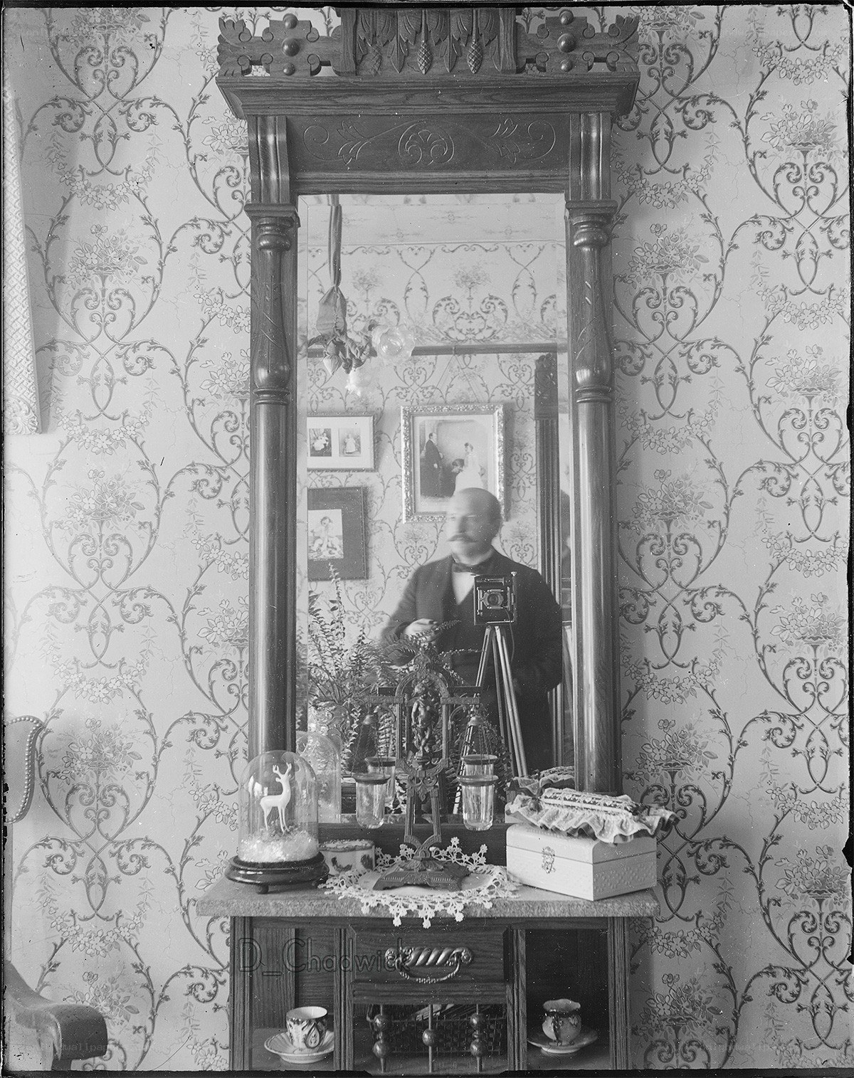 Man taking a self-portrait in mirror