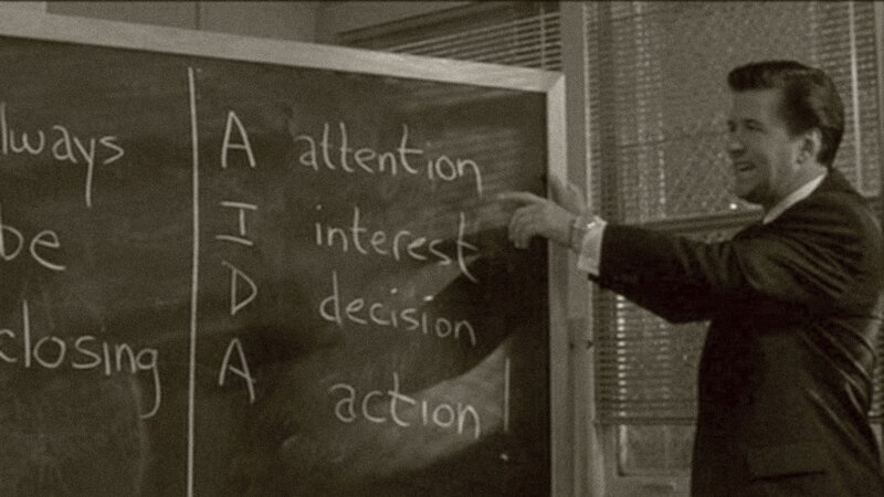 man teaching aida model