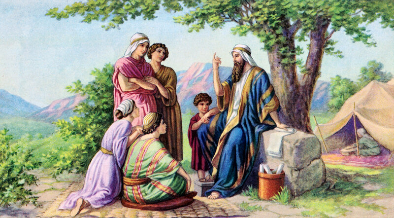 Man Teaching Children