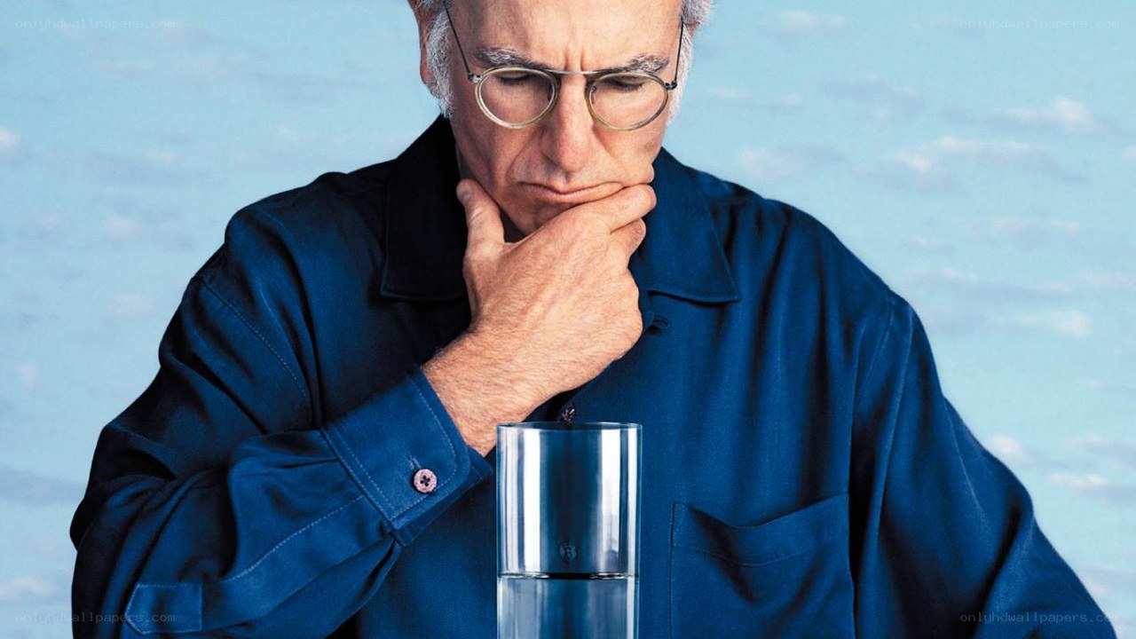 man thinking about water