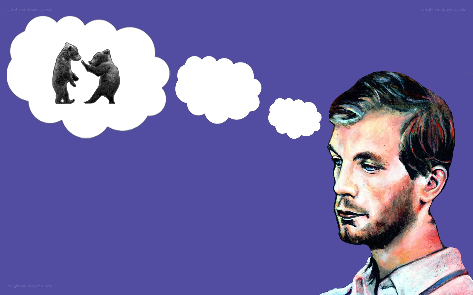 man thinking of bears