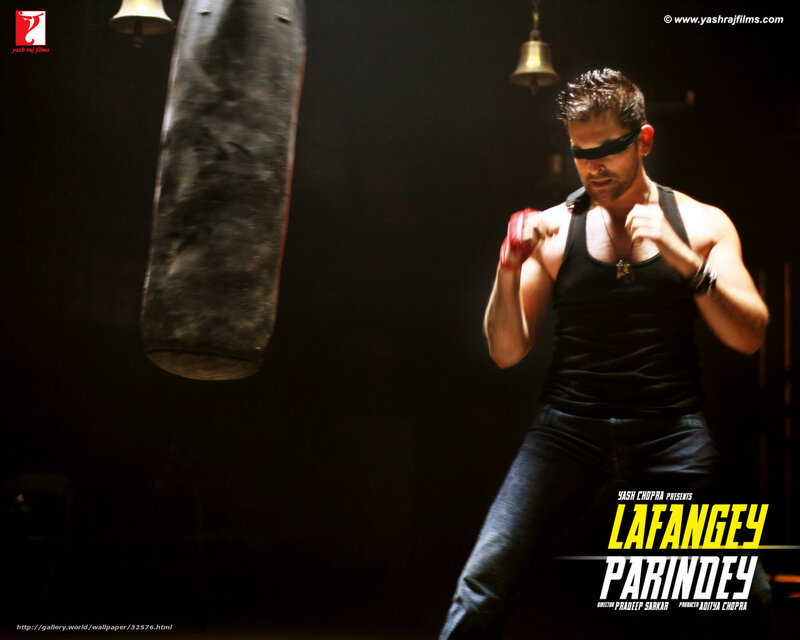 Man training with punching bag