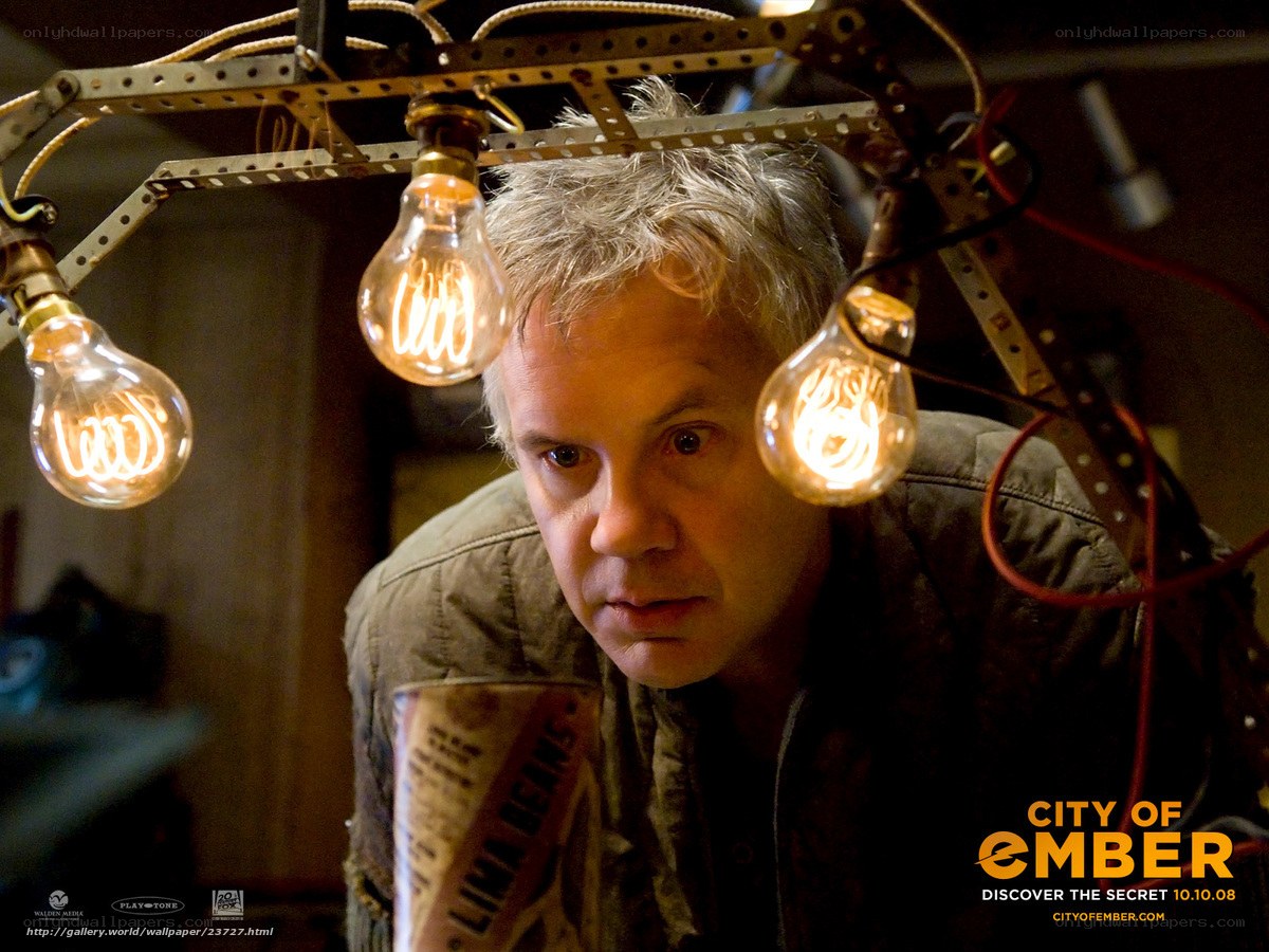 man under light bulbs